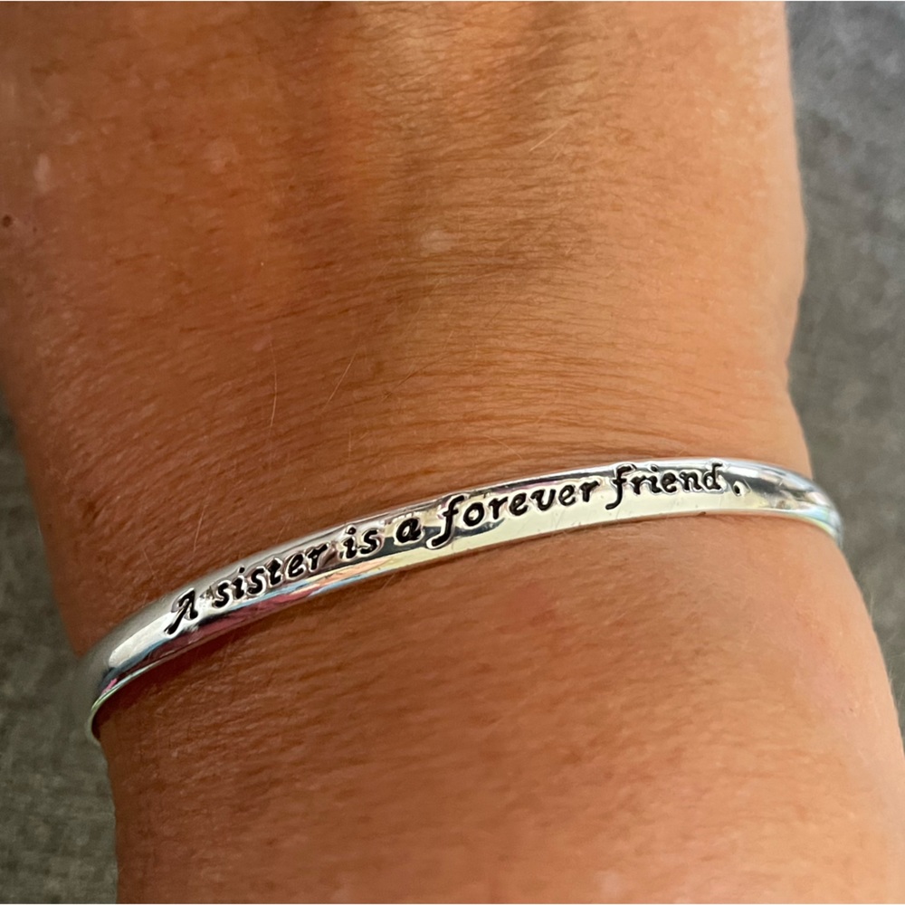 Silver “Sister Is A Forever Friend” Bracelet